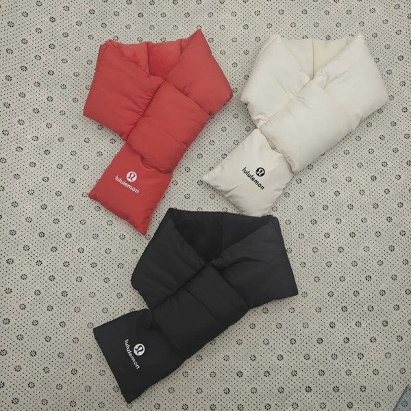 lululemon /ルルレモンハイブランドダウン風マフラー 高級 メンズ 防寒 ネックウォーマー 無地 シンプル メンズ レディース キッズ 男女兼用 秋冬 ポケッタブル マフラー おしゃれ 防水 フリース