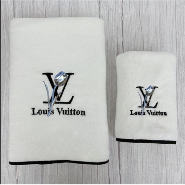 ブランド Lv タオル バスタオル 柔らかい 2点セット バイヤステープ 糸飛び防止 ルイヴィトン フェイスタオル 肌触り優しい 速乾吸水 ふわふわ 軽量 タオルセット