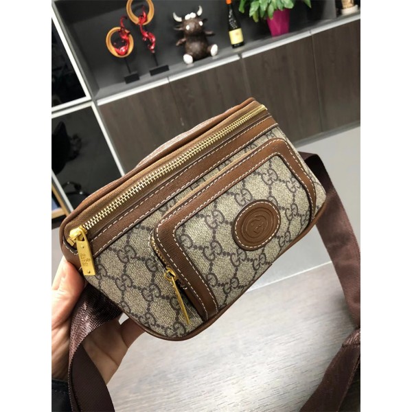 ブランドグッチ 2WAY ボディバッグ メンズ PU革 GUCCI ウエストバッグ ルイヴィトン ワンショルダーバッグ 大容量 防水 斜めがけバッグ 肩掛けバッグ スポーツ 通勤 多機能 人気 ヒップバッグ