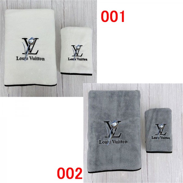 Lv ルイヴィトンビーチバスタオル 激安ブランドスポーツタオル メンズ人気 ビーチタオル軽量ブランド速乾タオル男女兼用 35*75cm+70*140cm
