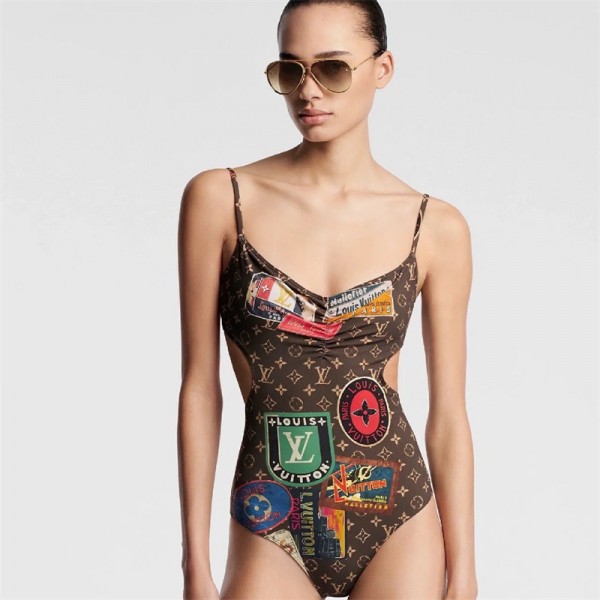 Lv ルイヴィトンビキニ 女 スイムウェア ハイブランド 体型カバー 水着 セクシー  オトナ女子 人気きれいめ 大人水着ビーチウェアママ 水着 体型カバー セクシー韓国風20代 30代 40代