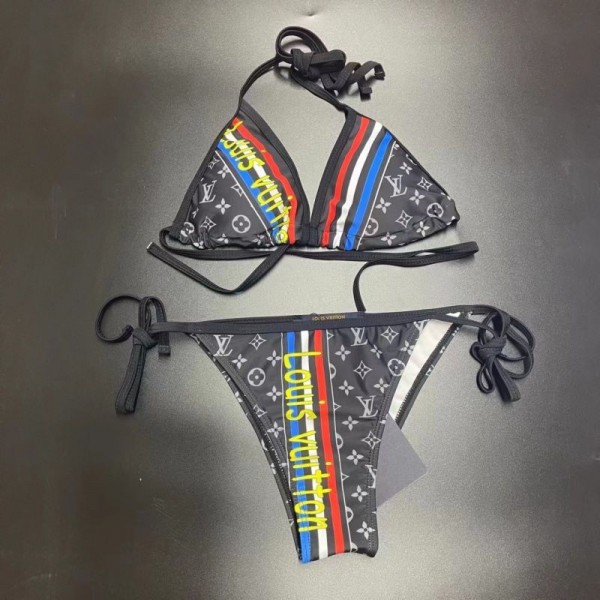 Lv ルイヴィトン女性ビキニ お洒落 水着ブランド体型カバー 水着 オトナ女子 人気旅行 女性用水着 おしゃれショートパンツ スイムウェアS - XL