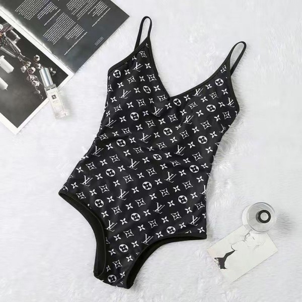 Lv ルイヴィトンブランド体型カバー水着  オトナ女子 人気ブランドコピービキニ セクシー おしゃれワンピース フリルビキニ 激安旅行 女性用水着 おしゃれS - XL