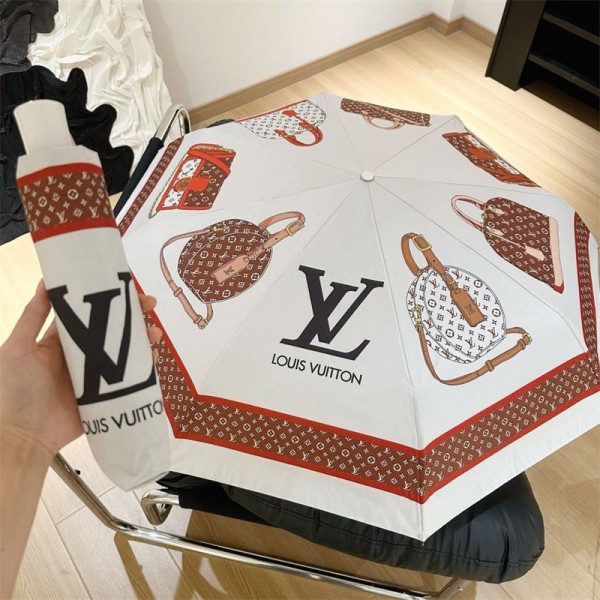ハイブランド LV 傘 ルイヴィトン折りたたみ傘 晴雨傘 自動開閉 ワンタッチ 様々な様式 メンズ レディーズ 台風対応 梅雨対策 軽量 超撥水 おりたたみ傘 高強度グラスファイバー ビッグサイズ 晴雨兼用 収納ポーチ付き