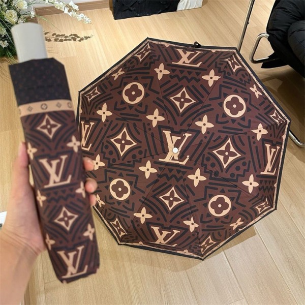 ハイブランド LV 傘 ルイヴィトン折りたたみ傘 晴雨傘 自動開閉 ワンタッチ 様々な様式 メンズ レディーズ 台風対応 梅雨対策 軽量 超撥水 おりたたみ傘 高強度グラスファイバー ビッグサイズ 晴雨兼用 収納ポーチ付き