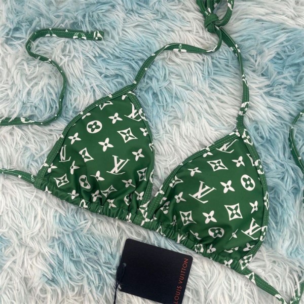 Lv ルイヴィトン韓国風20代 30代 40代ビキニスイムウェア女性 お洒落 ヨガ水着ワンピース フリルビキニ 激安大きいサイズ 体型カバー水着 S - XL