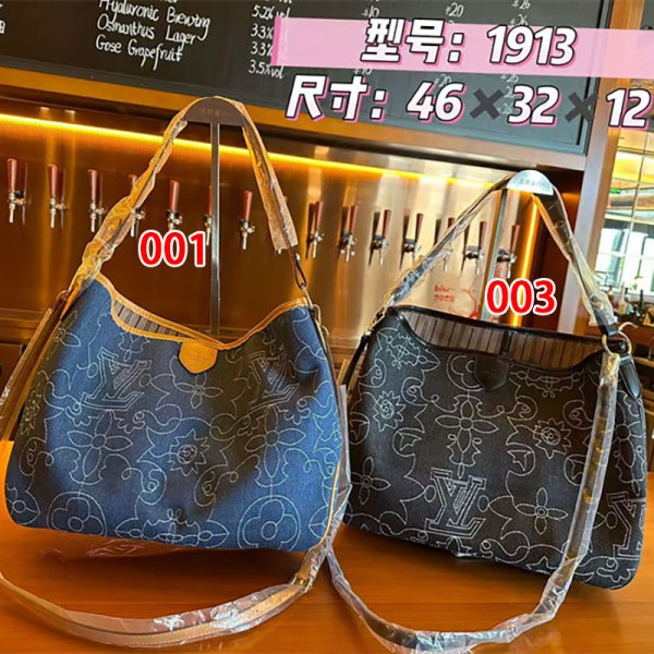 Lv ルイヴィトンブランドトートバッグ デニム ジーンズ カジュアル 買い物 通勤 通学 PCバッグ 男女兼用 エレガント キャンバス 帆布 シンプル 大容量 おしゃれ
