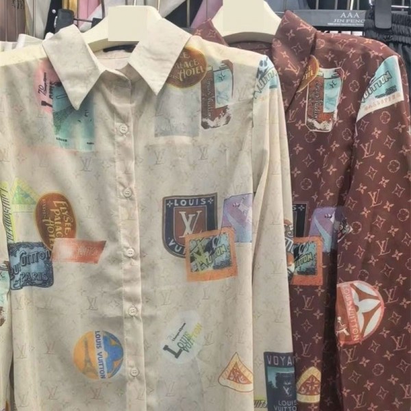 Lv ルイヴィトンブランドUVカット カーディガン レディース 透け感 L - XL シアーシャツ 襟付き 日焼け対策ウェア 冷房対策 ブラウス 長袖シャツ 快適 トップス お洒落 シンプル 夏服 体型カバー ゆったり ファッション 着痩せ 薄手 お出かけ デート 春 夏