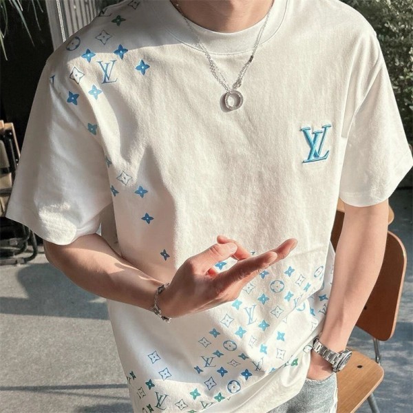 Lv ルイヴィトンtシャツハイブランド夏ブランドtシャツオーバーサイズ夏tシャツブランドかわいいハイブランド半袖tシャツ男女兼用 XS - 5XL