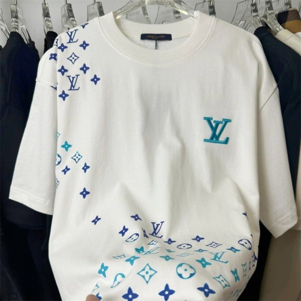 Lv ルイヴィトンtシャツハイブランド夏ブランドtシャツオーバーサイズ夏tシャツブランドかわいいハイブランド半袖tシャツ男女兼用 XS - 5XL