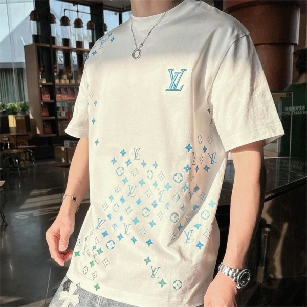 Lv ルイヴィトンtシャツハイブランド夏ブランドtシャツオーバーサイズ夏tシャツブランドかわいいハイブランド半袖tシャツ男女兼用 XS - 5XL