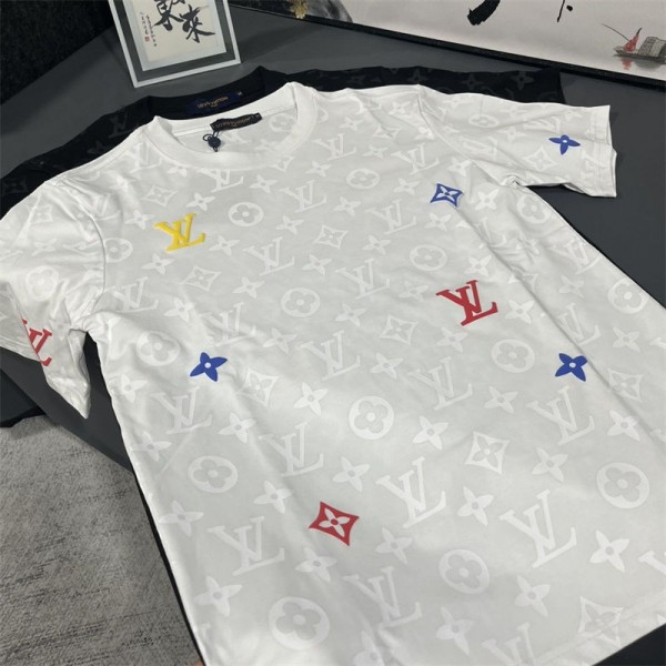 Lv ルイヴィトンブランドtシャツカットソー コピー夏tシャツブランドかわいいブランド 服 コピー 激安屋tシャツ ユニセック ブランドXS - 5XL