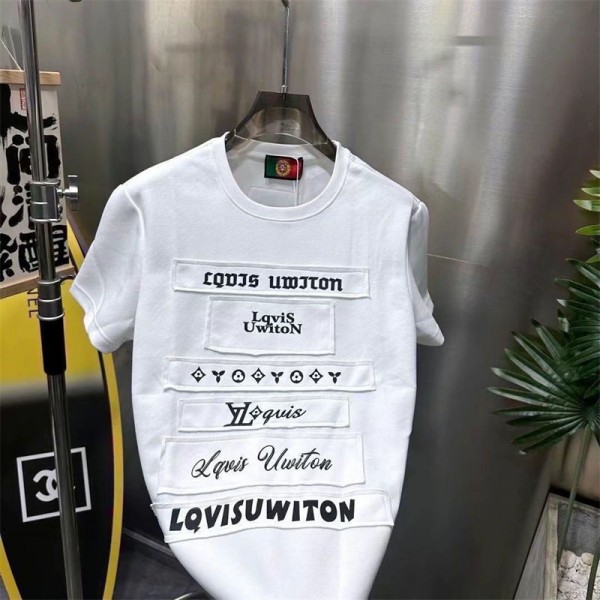 Lv ルイヴィトンブランド半袖tシャツブランドtシャツ上着カジュアルブランドtシャツ高品質韓国 パチモン tシャツM - 4XL