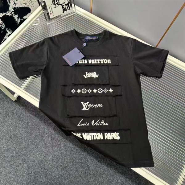 Lv ルイヴィトンブランド半袖tシャツブランドtシャツ上着カジュアルブランドtシャツ高品質韓国 パチモン tシャツM - 4XL