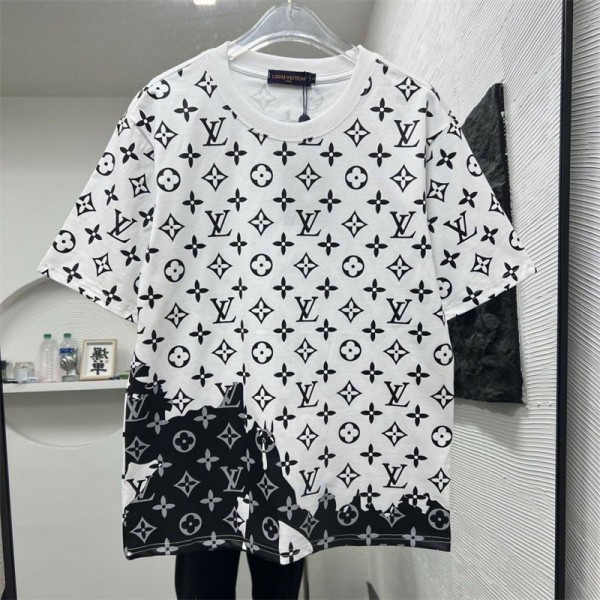 Lv ルイヴィトンハイブランドtシャツ偽物レディースメンズハイブランド半袖tシャツ男女兼用韓国 パチモン tシャツ大人の上質Tシャツ M¬4XL