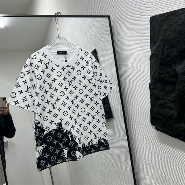 Lv ルイヴィトンハイブランドtシャツ偽物レディースメンズハイブランド半袖tシャツ男女兼用韓国 パチモン tシャツ大人の上質Tシャツ M¬4XL