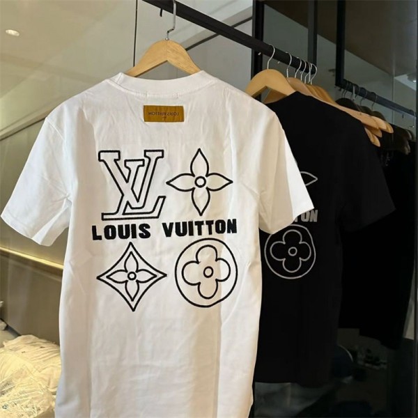 Lv ルイヴィトン tシャツ ハイブランド夏 tシャツオーバーサイズ 上着 ハイブランド半袖tシャツ S - 3XL 男女兼用大人の上質Tシャツ トップス