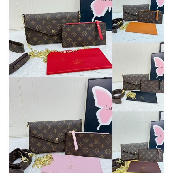 Lv ルイヴィトンハイブランド斜め掛けバッグ カードバッグ付き ハイブランドレディースチェーンバッグ ブランドカジュアルミニバッグ かわいい 高品質