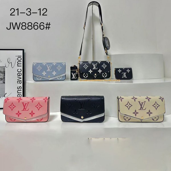 Lv ルイヴィトン ブランドショルダーバッグ 女性 ブランド肩掛けバッグ ブランド斜め掛けバッグ 男女兼用 ブランド3in1バッグ 大容量
