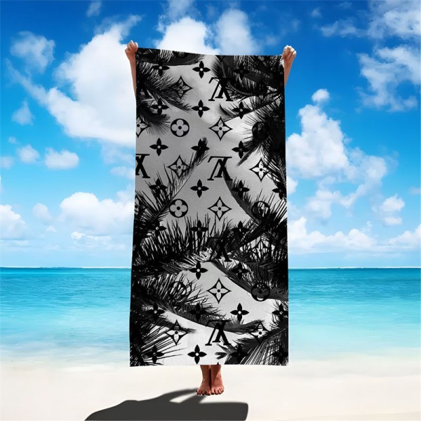 Lv ルイヴィトン人気 ビーチタオル軽量 ハイブランド多用途タオルブランド速乾タオル男女兼用メンズフェイスタオル 運動タオル