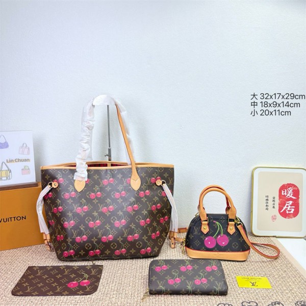 Lv ルイヴィトンハイブランドトートバッグブランドハンドバッグ3点セット 斜め掛けカバンハイブランドレディースメンズミニバッグブランドカジュアル