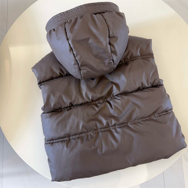 Lv ルイヴィトンブランドキッズ ダウンベスト 子供用 秋冬パーカーセットアップ 厚手 防寒 軽量 フード付きコート 上質スウェットトレーナーセットアップ90 - 160cm かっこいい 流行り