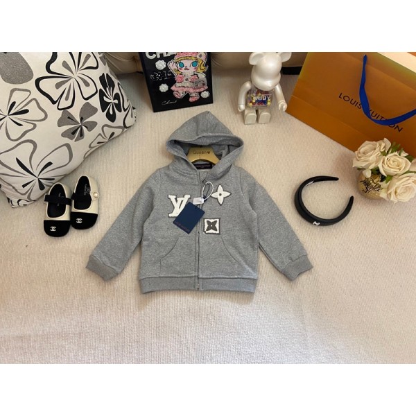 Lv ルイヴィトンハイブランドキッズ パーカー ベビー ジャンパー キッズ アウター ボーイズ パーカー 子供 コート 80-100cm 春 秋 冬 ジップ パーカー 子供服 女の子 小学生 中学生 ジュニア 女の子 プレゼント かわいい 韓国 おしゃれ パーカー