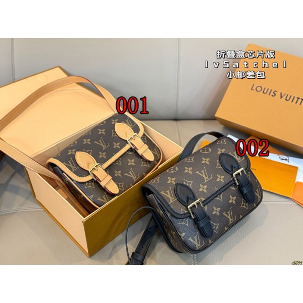 Lv ルイヴィトンハイブランドメッセージバッグ肩掛けバッグブランド男女兼用ブランドショルダーバッグ鞄レディースメンズバッグブランドカジュアル 19*14cm