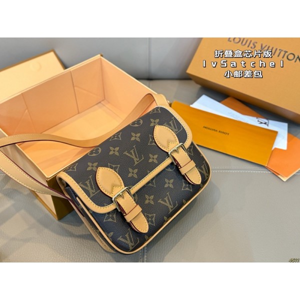 Lv ルイヴィトンハイブランドメッセージバッグ肩掛けバッグブランド男女兼用ブランドショルダーバッグ鞄レディースメンズバッグブランドカジュアル 19*14cm