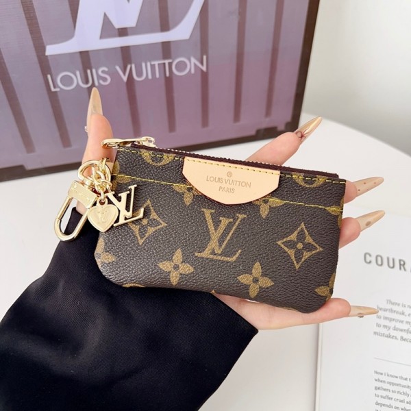 Lv ルイヴィトンハイブランドコインケース 小銭入れ 小さい 薄い キーリングファスナー かわいい ビジネス PU革 レザー財布 メンズ レディース ウォレット ファスナー PU革 コンパクト ミニ