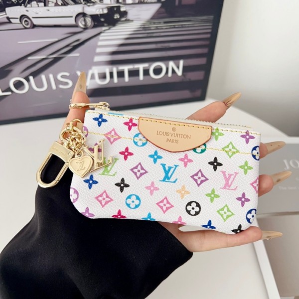 Lv ルイヴィトンブランドポーチ 小物入れ ミニ 薄型 PU革 レザー メンズ レディース カード入 コンパクト 化粧ポーチ メイク コスメポーチ ミニポーチ ガジェットケース トラベルポーチ 