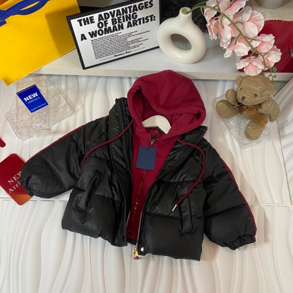 Lv ルイヴィトンハイブランドキッズ服 ダウンジャケット 男の子 中綿コート 撥水 子供服 アウター 中綿ジャケット フード付き 中綿 厚手 防寒着 防寒対策 冬 90¬170CM