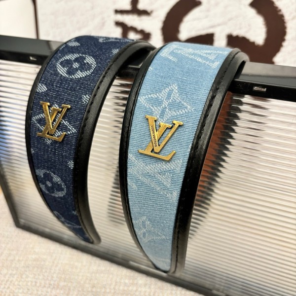 Lv ルイヴィトンカチューシャ ブランドデニムカチューシャ かわいい ブランドヘッドバンド 女性 ブランドヘアアクセサリー 髪アレンジ 高品質 おしゃれ