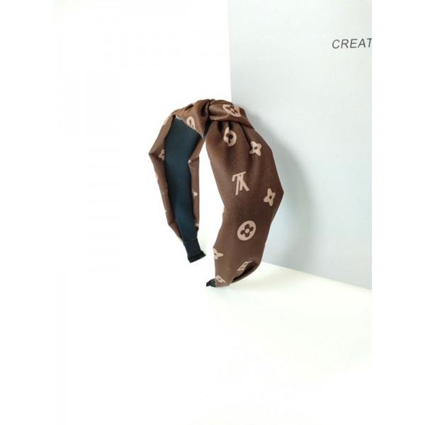 Lv ルイヴィトンブランドレディースカチューシャ ターバン風 リボンカチューシャ 幅広 シンプル 結びカチューシャ デイリー ヘアアクセサリー 