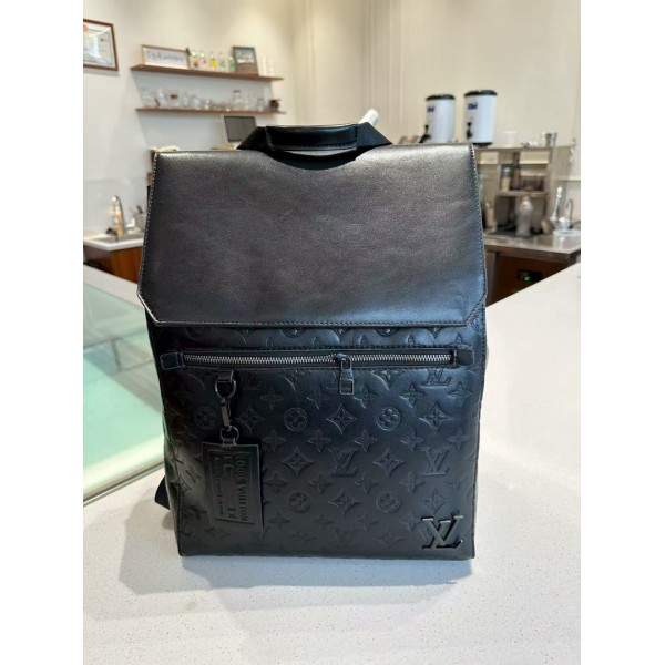 Lv ブランドルイヴィトンモノグラムエンボスリュック レザーバッグ フラップ式 メンズ バックパック 通勤 大容量 ビジネスリュック