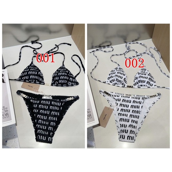 ミュウミュウ MiuMiu ブランド水着 レディース ビキニ 体型カバー セクシー ホルターネック 上下 2点セット S-XL ビキニセット 盛れる水着 かわいい 美しさ 着痩せ 女性用水着 ビーチ サウナ 水泳 無地 旅行 温泉