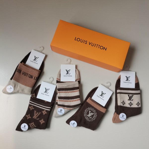 Lv ルイヴィトンブランド ストッキング 大人気コットン 靴下 メンズ 通気性浅口ソックス 女の子好き 韓国上質な コットン ソックス くつした
