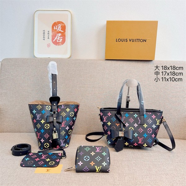 Lv ルイヴィトンハイブランド手提げバッグ 3点セット ブランドショルダーバッグ女性ブランドハンドバッグブランド手提げカバン大容量