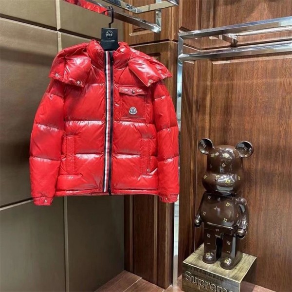 モンクレール ダウンジャケット ブランド MONCLER ダウン コート 防寒コート 暖かい  秋冬 メンズ 軽量 カジュアル ウォームジャケット 光沢のある生地 かっこいい 高品質 定番スタイル