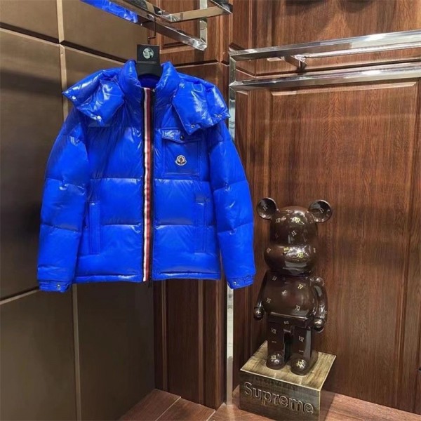 モンクレール ダウンジャケット ブランド MONCLER ダウン コート 防寒コート 暖かい  秋冬 メンズ 軽量 カジュアル ウォームジャケット 光沢のある生地 かっこいい 高品質 定番スタイル