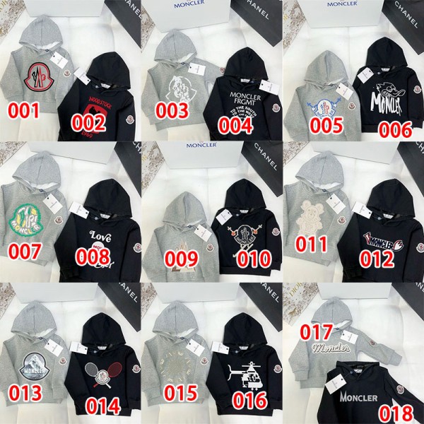 Moncler モンクレール ハイブランド子供パーカー 裏起毛 トレーナー スウェットシャツ 秋冬 パーカー ゆったり プルオーバー 長袖 キッズ ガールズ トップス 暖か 防寒 可愛い おしゃれ ジュニア カジュアル アウトドア 通学90 - 110