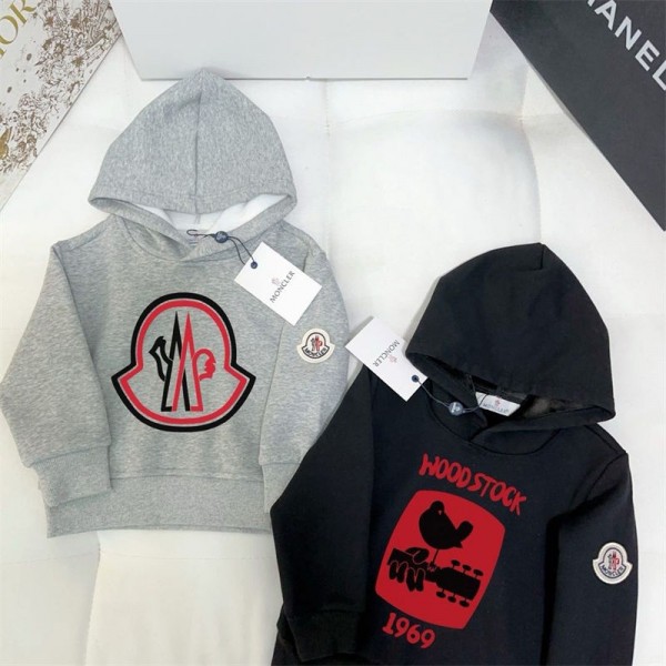 Moncler モンクレール ハイブランド子供パーカー 裏起毛 トレーナー スウェットシャツ 秋冬 パーカー ゆったり プルオーバー 長袖 キッズ ガールズ トップス 暖か 防寒 可愛い おしゃれ ジュニア カジュアル アウトドア 通学90 - 110