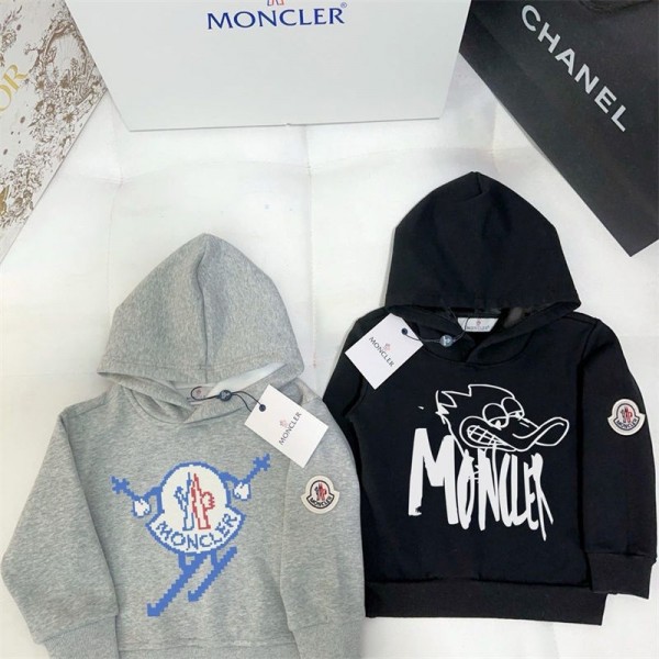 Moncler モンクレール ハイブランド子供パーカー 裏起毛 トレーナー スウェットシャツ 秋冬 パーカー ゆったり プルオーバー 長袖 キッズ ガールズ トップス 暖か 防寒 可愛い おしゃれ ジュニア カジュアル アウトドア 通学90 - 110
