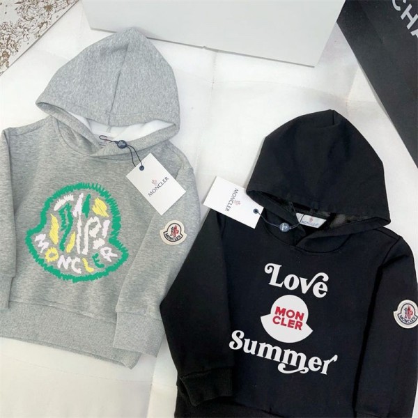 Moncler モンクレール ハイブランド子供パーカー 裏起毛 トレーナー スウェットシャツ 秋冬 パーカー ゆったり プルオーバー 長袖 キッズ ガールズ トップス 暖か 防寒 可愛い おしゃれ ジュニア カジュアル アウトドア 通学90 - 110