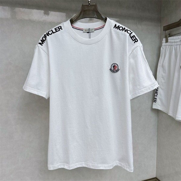 Moncler モンクレールハイブランドtシャツ パンツ 夏服 メンズ セットアップ Tシャツ 半袖 上下 セット 刺繍 M - 5XL ゆったり おしゃれ 上下スウェット 服 トップス ハーフパンツ ショート パンツ アップ 人気 スポーツウェア セットアップ春夏 tシャツ 快適