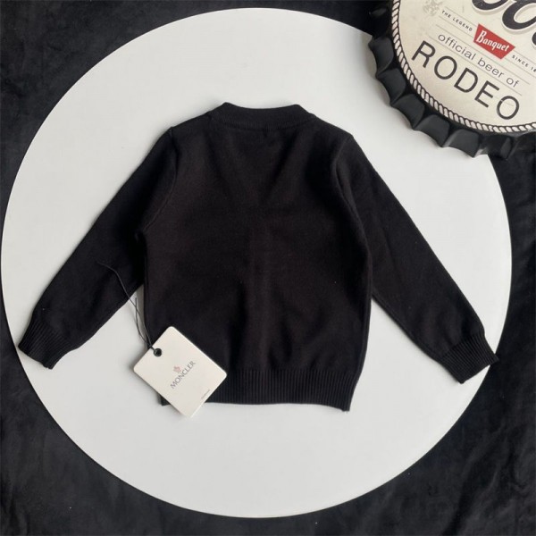 Moncler モンクレールハイブランドキッズ カーディガン 女の子 男の子 ニット 薄手 長袖 コート 子供服 ジュニア 学生 スクールセーター セミフォーマル 防風防寒 通園通学 無地 90-150cm