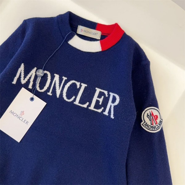Moncler モンクレールハイブランド子供服 セーター 男の子 ニットセーター 90 - 150cm ボーイズ ニット トップス クルーネックニット ケーブル 丸首 プルオーバー キッズ シンプル 秋冬 子供用のセーター ゆったり ジュニア おしゃれ カジュアル