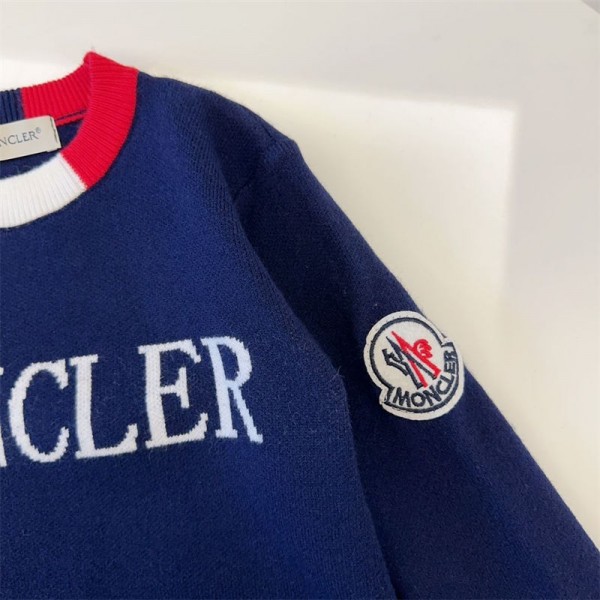 Moncler モンクレールハイブランド子供服 セーター 男の子 ニットセーター 90 - 150cm ボーイズ ニット トップス クルーネックニット ケーブル 丸首 プルオーバー キッズ シンプル 秋冬 子供用のセーター ゆったり ジュニア おしゃれ カジュアル