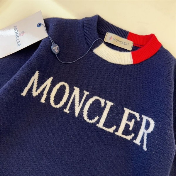 Moncler モンクレールハイブランド子供服 セーター 男の子 ニットセーター 90 - 150cm ボーイズ ニット トップス クルーネックニット ケーブル 丸首 プルオーバー キッズ シンプル 秋冬 子供用のセーター ゆったり ジュニア おしゃれ カジュアル