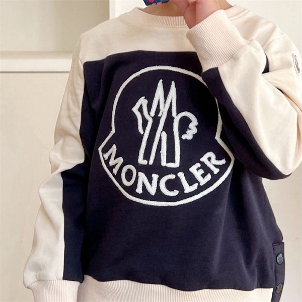 Moncler モンクレールブランド子供服 100 - 160cm 女の子 ジャージス 上下セット キッズ スウェット スポーツウェア 2点セット パーカー パンツ ズボン セットアップ 長袖 運動着 シンプル おしゃれ ゆったり 韓国風 ガールズ 春 秋 冬 